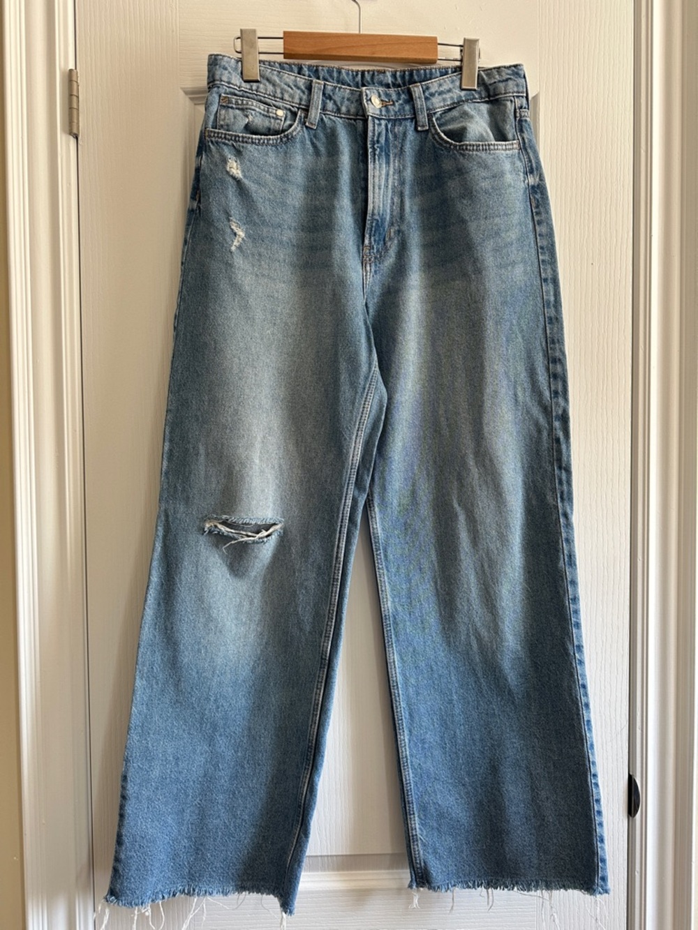 Classic Light Blue Denim Jeans wide leg
